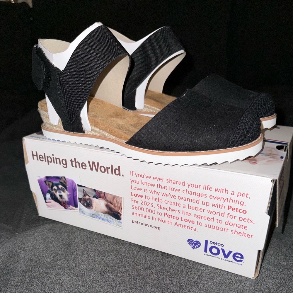 Skechers Black Vegan Sandals
